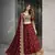 Maroon COLOR FENDY SATIN HEAVY EMBROIDERY WORK WEDDING WEAR STITCHED LEHENGA CHOLI