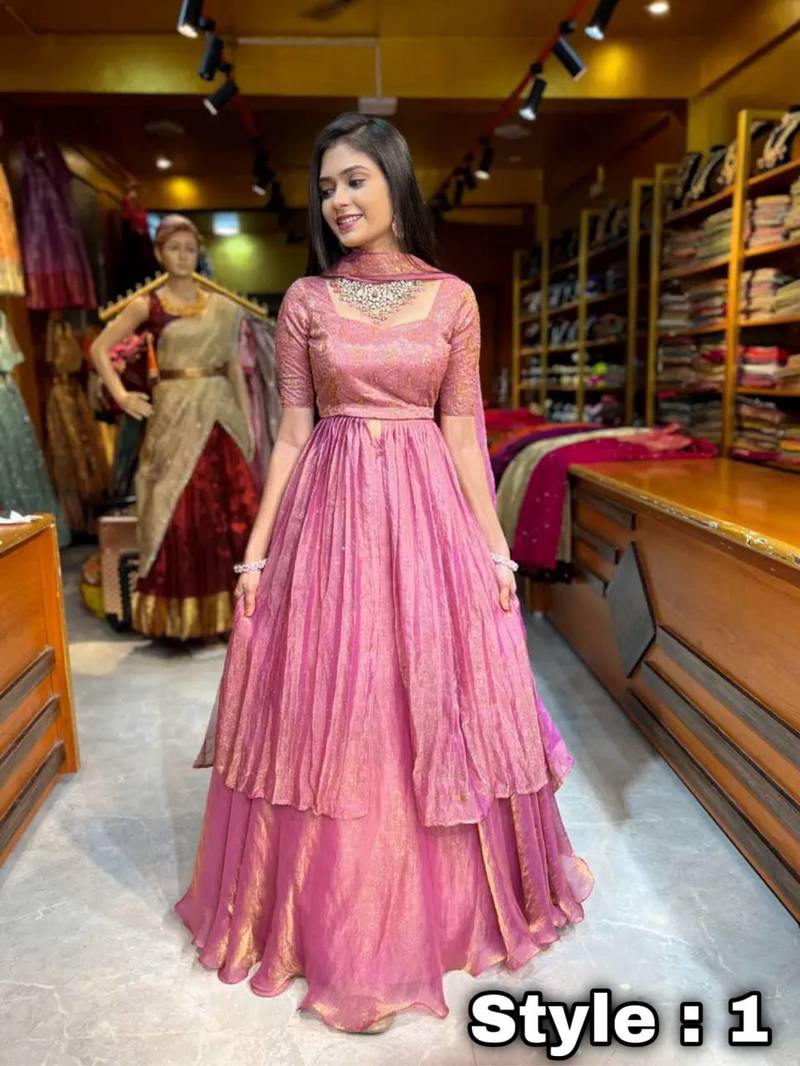 PINK COLOR FENDY SATIN HEAVY EMBROIDERY WORK WEDDING WEAR STITCHED LEHENGA CHOLI