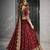 Maroon COLOR FENDY SATIN HEAVY EMBROIDERY WORK WEDDING WEAR STITCHED LEHENGA CHOLI