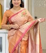 Soft tussar silk sarees with beautiful digital print with attractive design saree