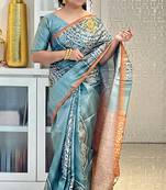 Soft tussar silk sarees with beautiful digital print with attractive design saree