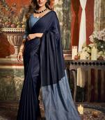 Elegant mal cotton saree with contrast pallu & fancy tassels