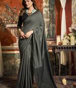 Elegant mal cotton saree with contrast pallu & fancy tassels