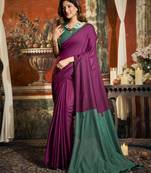 Elegant mal cotton saree with contrast pallu & fancy tassels