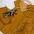 Mustard a-line vichitra silk blend embroidered kurta set with dupatta & pant