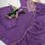 Purple a-line vichitra silk embroidered kurta set with dupatta & pant