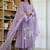 Lavender embroidered chanderi silk kurta set with dupatta & pant