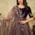 Elegant wine brown embroidered velvet with soft net anarkali gown with dupatta