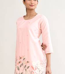 Peach pink cotton cotton coord set