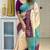 Soft tussar silk sarees with beautiful digital print attractive checks design saree  with tassels