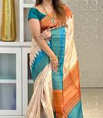 Soft tussar silk sarees with beautiful digital print attractive checks design saree  with tassels