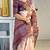 Soft tussar silk sarees with beautiful digital print attractive checks design saree  with tassels