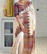 Soft tussar silk sarees with beautiful digital print attractive checks design saree  with tassels