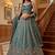 Fantastic Sea Green Dori Work Oragnza Lehenga Choli With Dupatta