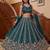 Ravishing Teal Green Embroidered Oragnza Mehendi Wear Lehenga With Blouse