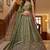 Charming olive Green Zari Work Oragnza Reception Wear Lehenga Choli