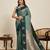 Green zari woven soft silk banarasi saree with blouse