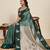 Green zari woven soft silk banarasi saree with blouse