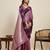 Wine zari woven soft silk banarasi saree with blouse