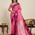 Pink zari woven soft silk banarasi saree with blouse