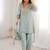 Gorgeous Sky Blue Mirror Work Silk Designer Pant Suit