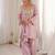 Stylish Pink Mirror Work Silk Festive Wear Pant Suit