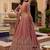 Glorious Dusty Pink Hand Work Silk Engagement Wear Lehenga Choli