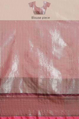 Banarasi silk blend cotton saree in black colour with zari work 5