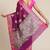Banarasi silk blend cotton saree in magenta  colour with zari work