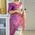 Soft tussar silk sarees with beautiful digital print attractive checks design saree  with tassels