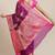 Banarasi silk blend cotton saree in magenta  colour with zari work