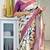 Soft tussar silk sarees with beautiful digital print attractive checks design saree  with tassels