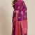 Banarasi silk blend cotton saree in magenta  colour with zari work