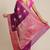 Banarasi silk blend cotton saree in magenta  colour with zari work