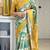 Soft tussar silk sarees with beautiful digital print attractive checks design saree  with tassels