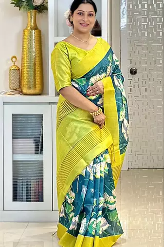 Soft tussar silk sarees with beautiful digital print attractive checks design saree  with tassels