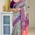 Soft tussar silk sarees with beautiful digital print attractive checks design saree  with tassels