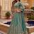 Beautiful Green Hand Embroidery Silk Lehenga Choli With Dupatta