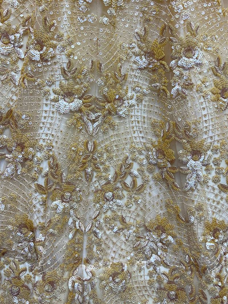 Shiny Yellow Sequins Net Haldi Wear Lehenga Choli With Dupatta