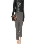 Women’s black lambskin leather biker jacket slim fit zip-up stylish jacket