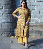 handblock printed kurti with kurta set