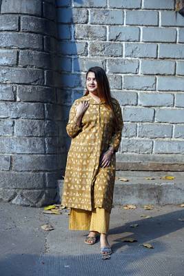 handblock printed kurti with kurta set 2