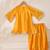Yellow modal solid kurta with salwar