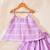 Purple silk stripestop with lehenga