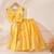 Yellow silk stripes top with lehenga