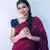 Rani pink soft silk blend banarasi jacuard work designer party wear saree with unstitched blouse piece