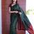 Green maroon soft silk blend banarasi jacuard work designer party wear saree with unstitched blouse piece