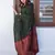Green maroon soft silk blend banarasi jacuard work designer party wear saree with unstitched blouse piece