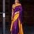 Purple mustard soft silk blend banarasi jacuard work designer party wear saree with unstitched blouse piece