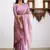 Baby pink soft silk blend banarasi jacuard work designer party wear saree with unstitched blouse piece